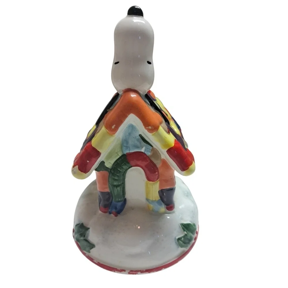 Vintage SNOOPY MUSIC BOX Silent Night A Christmas Wish 1981 Schmid Doghouse 5480